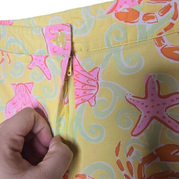 Lilly Pulitzer Vintage Two Pair Pants Size 2 Tropical Print Seashell Monkey - Picture 3 of 12
